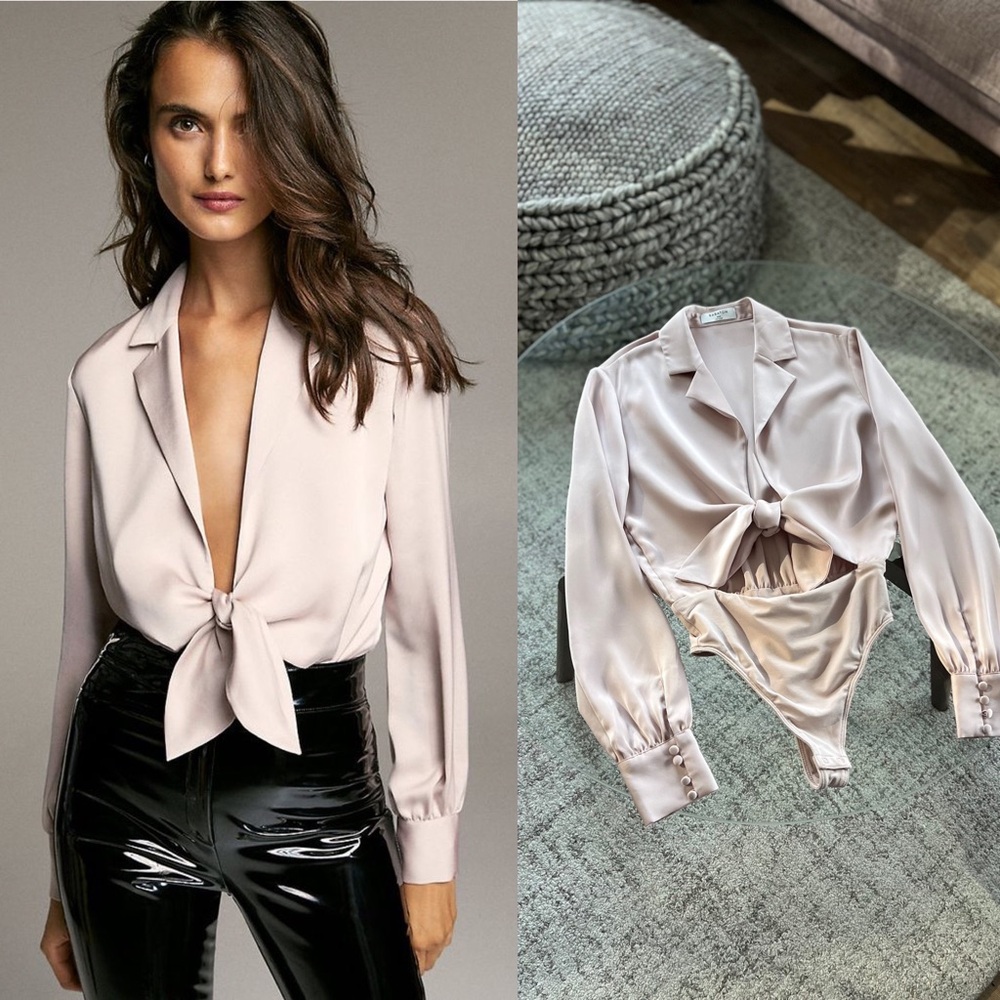 Aritzia Babaton Ace Babaton Bodysuit Pink Sexy Feminine New Formal Evening Top